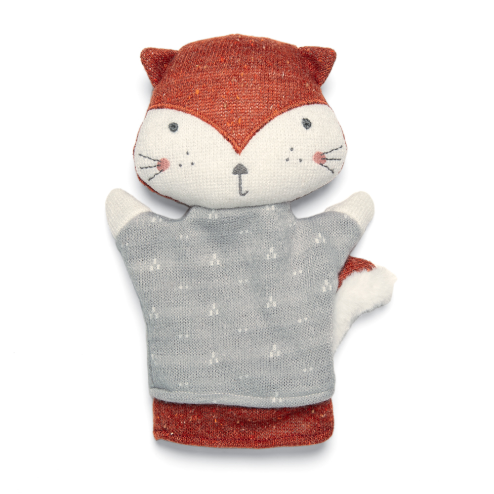 Soft Toy - Knitted Fox Puppet